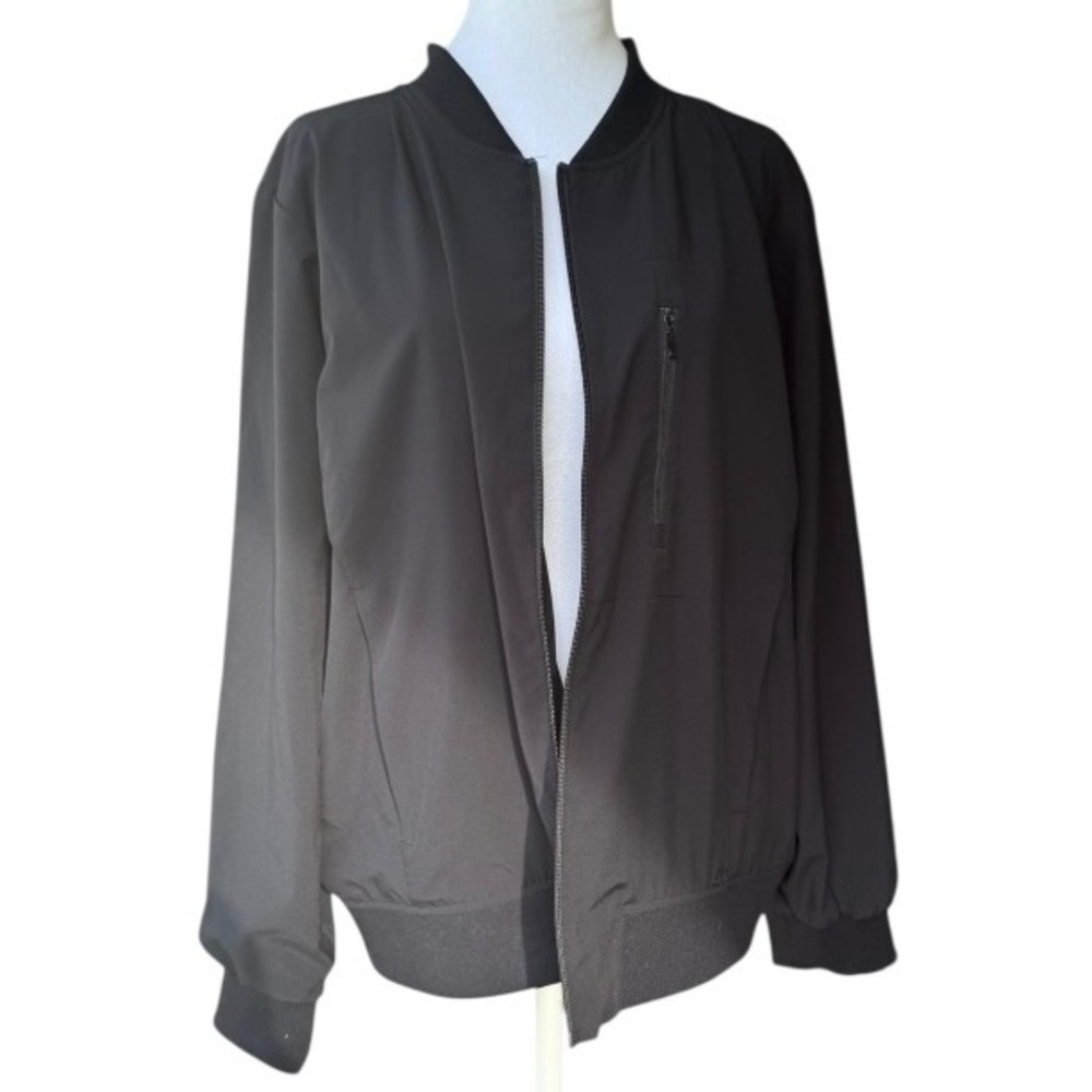 Banana Republic Black Bomber Jacket Full Zip Lightweight‎